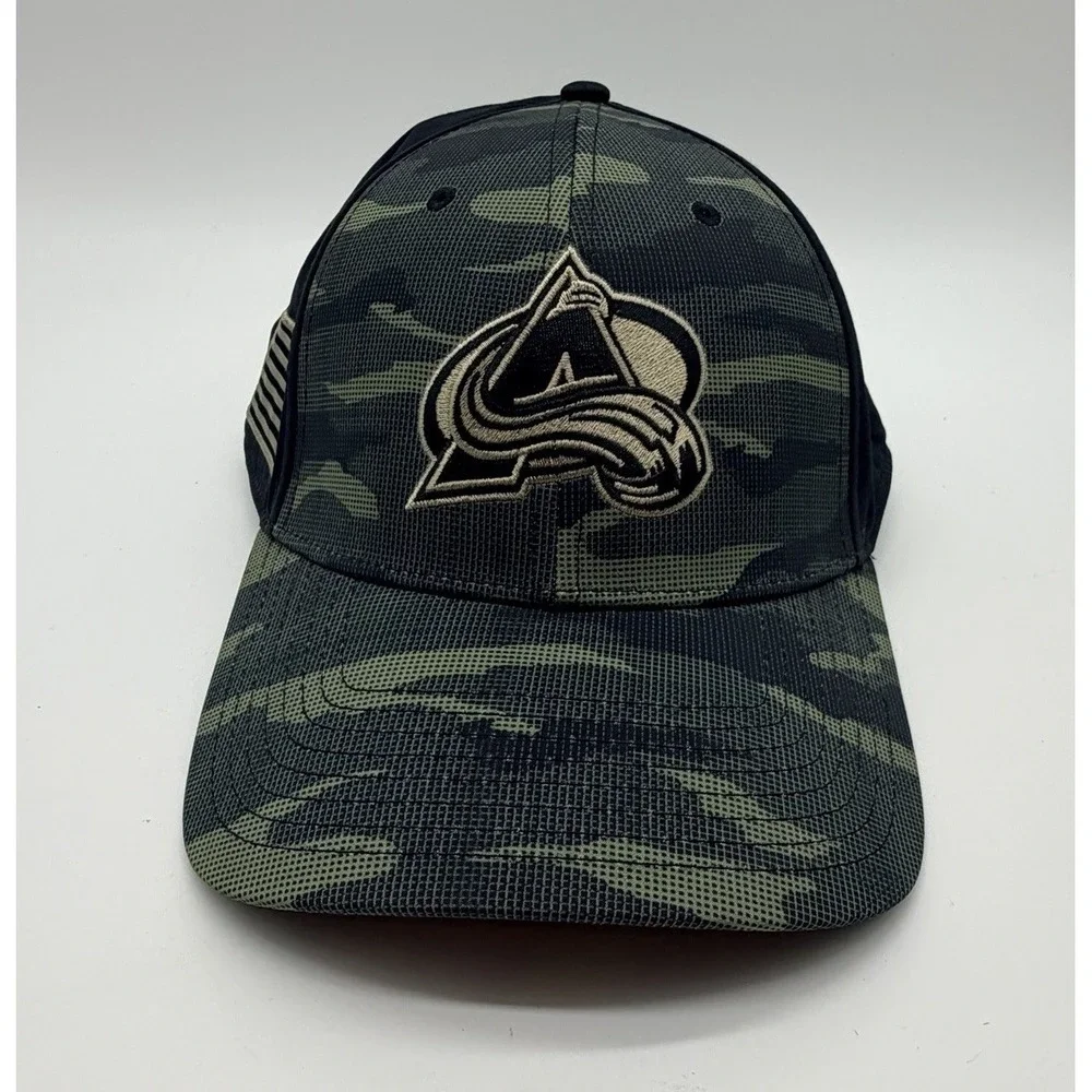 Adidas‎ NHL Colorado Avalanche Camo Military Appreciation Stretch Flex Hat